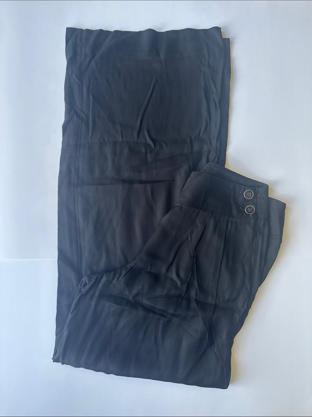 White House Black Market Black High-Waist Wide Leg Pants